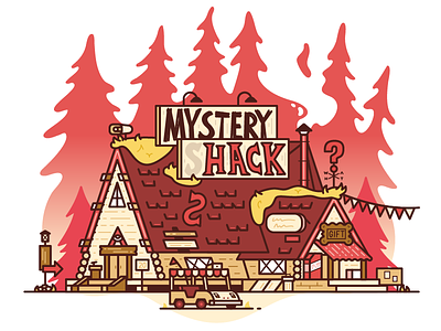 Mystery Shack - RE-RE-REMIX building gravity falls mystery shack vector