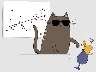 Cat, drink, regression booze branding cat illustration regression study vector