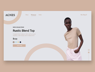 Agnes - Clothing Product Page branding clothing figma minimal shopping