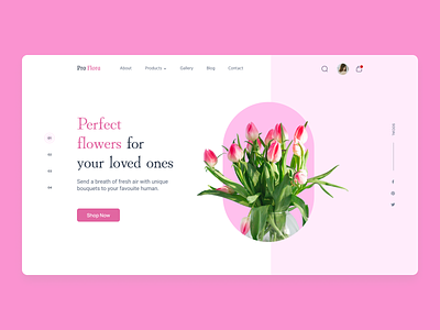 Flower shop - Landing page web design design illustration landing page ui