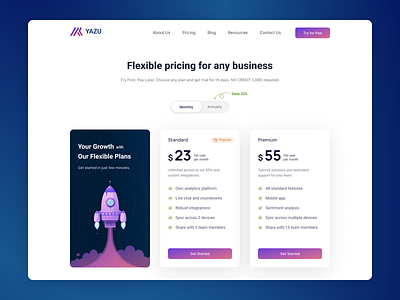 Pricing Page - User Interface Design design landing page pricing and plans pricing page ui ux web webpage