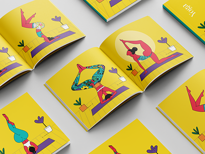 Yoga Book art book colours design illustration vector yoga