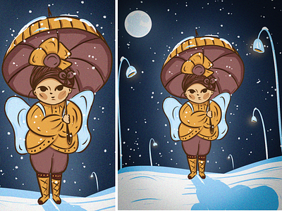 Little snow girl <3 art artwork colours girl illustration illustration art illustrations little lovely snow sweet vector