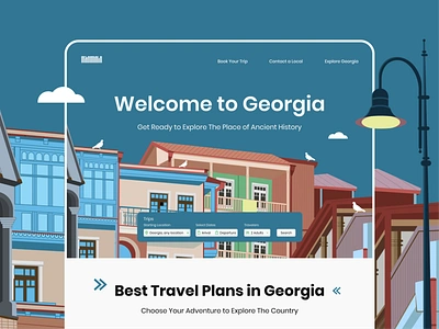 Welcome to Georgia - Landing page design landing page ui ui ux webdesign