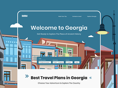 Welcome to Georgia - Landing page design