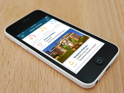 Real Estate activity feed activity feed app cards mobile real estate ui ux