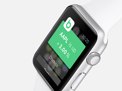 Another Apple Watch mockup aapl apple bullseye notification stock watch