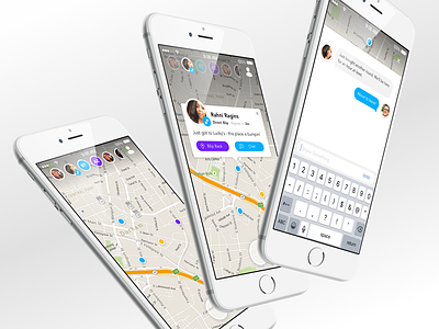 BlipMe shows you where it's at! blipme chat college ios location sharing map mobile tooltip