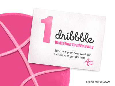 Invitation to Dribbble by Alkoreiel alkoreiel digital dribbble invitation isio rizado procreate