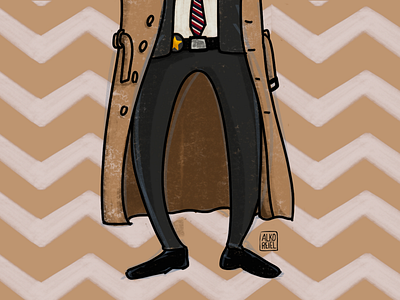 Agent Cooper agent dale cooper alko alkoreiel chevron coat digital fanart illustration isio rizado legs legs project procreate twin peaks