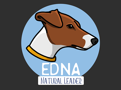 Edna For the dog that is a cat! alko alkoreiel design dog election electoral campaign humor humorous illustration illustration isio rizado jack russell logo procreate
