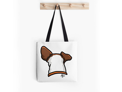 Edna backside tote alko alkoreiel digital dog edna illustration isio rizado jack jack russell jackrussell love pet procreate redbubble russell terrier tote