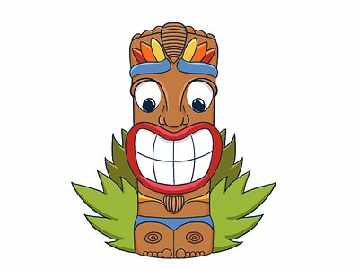 Tiki dude alko alkoreiel design digital illustration isio rizado logo procreate summer tiki