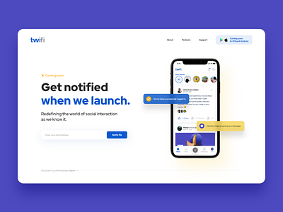 Social Media App Coming Soon Landing Page