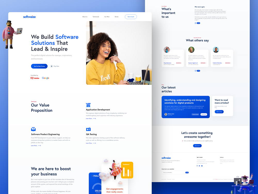 Software Development Landing Page by Uchechukwu Ajalam on Dribbble