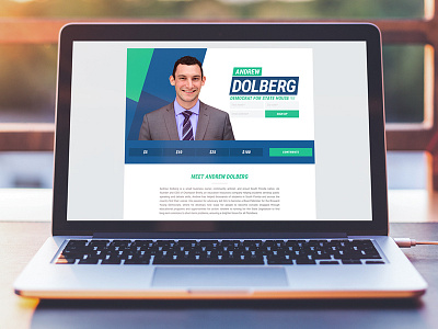 Landing page for Andrew Dolberg for State House 98 america branding campaign candidate government political politics theme usa wordpress