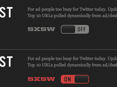 SXSW ON/OFF Switch