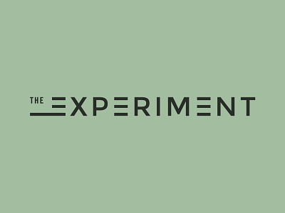 The Experiment Logo logo studio type