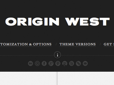 Origin West - Tumblr Theme blog interface theme tumblr typography ui