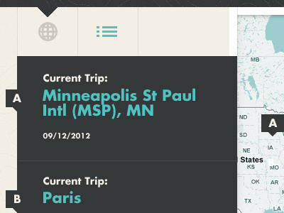 Minneapolis, the Paris of the Midwest gui icons interface map menu nav travel ui