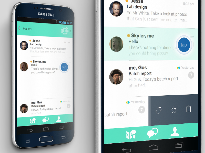 Android Messaging App Design by Rakesh Mondal on Dribbble