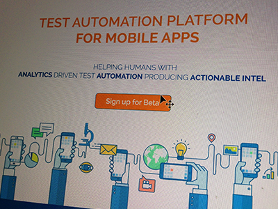 Landing Page Design For Mobile Testing Automation Platform landing page landing page design mobile testing automation