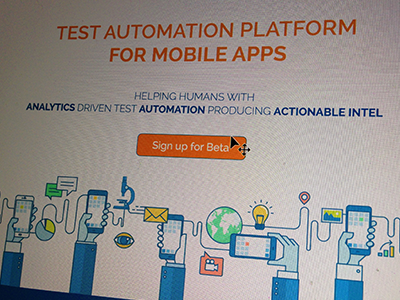 Landing Page Design For Mobile Testing Automation Platform