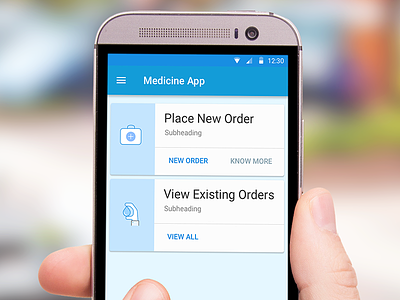 Android Mobile App Design For Medicine App