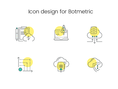 Icon Design For Botmetric affinity designer botmetric cloud cost management enterprise cloud icon design sketch app