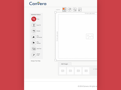 Image editor wireframe ui for canvera