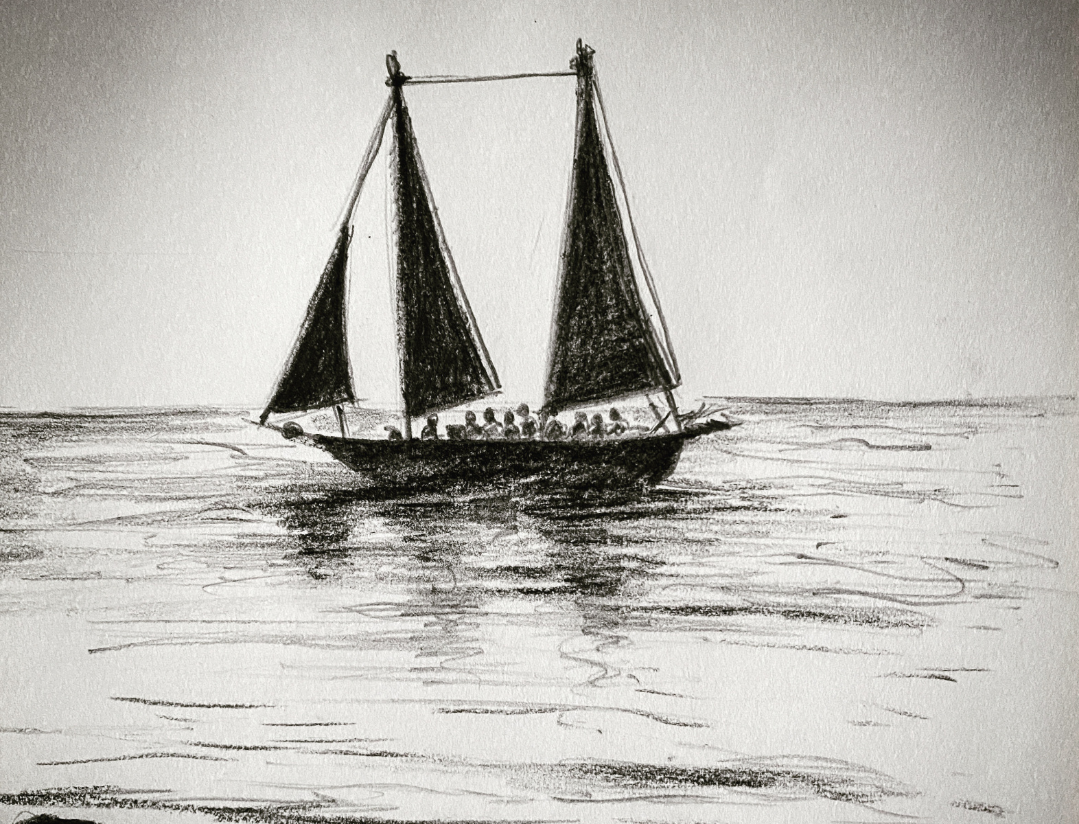  Pensil Sketch Boat Drawings 