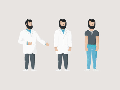 Doctor Dude beard character character design doctor dude illustration texture