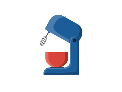 mixer baker clipart flat design flat illustration for sale icon logo mixer vector