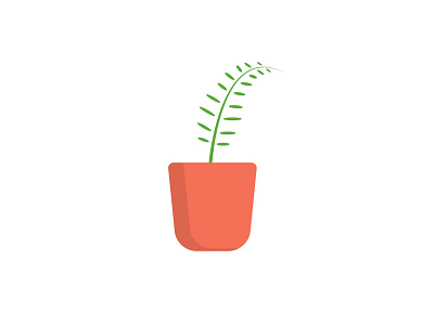 Plant in the orange pot clipart design for sale flat design flat illustration garden icon illustration plant app plant illustration ui ux vector