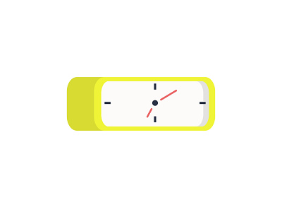 Square analog clock