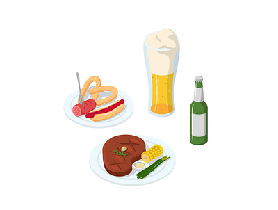 Beer festival essentials beer festival festival logo icon isometric vector