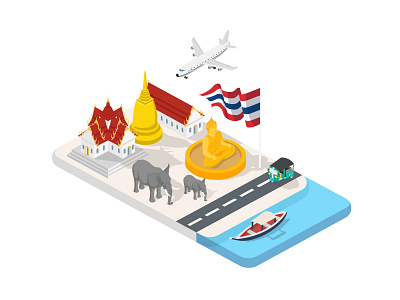 Thailand city illustration