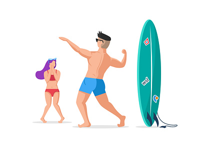 Beach boy beach beachboy clipart flat flat design flat illustration icon illustration ui ux vector