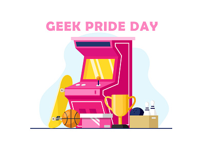 Geek Pride Day illsutration clipart deek day design flat design flat illustration flatdesign geek geeky icon illustration ui ux vector