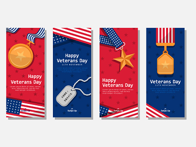 Veterans Day Banner america banner flat design flat illustration hero illustration patriot usa vector veterans veteransday