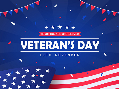 Veterans Day Background america background flat design flat illustration hero illustration patriot usa vector veteran veteransday