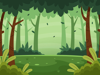 Forest Summer Scenery Background