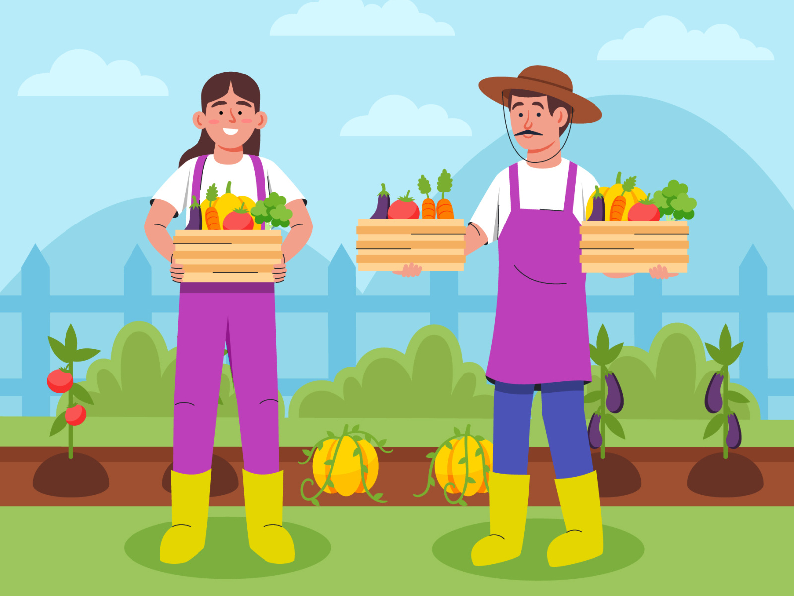 people-harvesting-food-from-home-by-langgeng-pangrebowo-on-dribbble