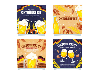 Oktoberfest Social Media Post Template beer festival oktoberfest template