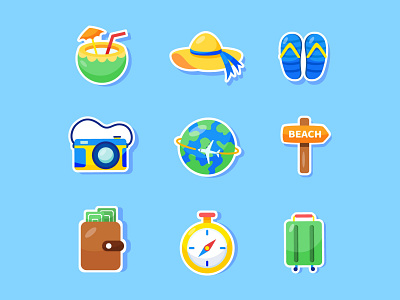 Travel Holiday Icon adventure flat holiday icon travel vector