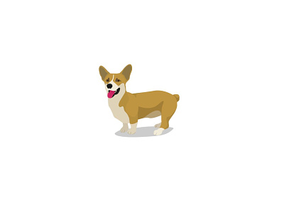corgi animal corgi dog illustration flat design flat vector logo pet pet design