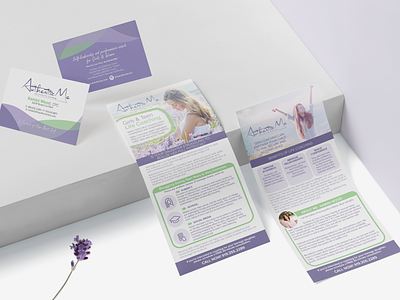 Dl Flyer & Business Card Design - Life Coaching business card business card design dl flyer flyer design lavender life coah marketing print print design purple rack card