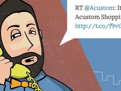 Dallas Tweets, Latest Tweet beard illustration jquery phone rwd tweets twitter