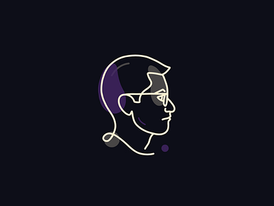 SVG Self Portrait (dark mode) for joshcrain.io