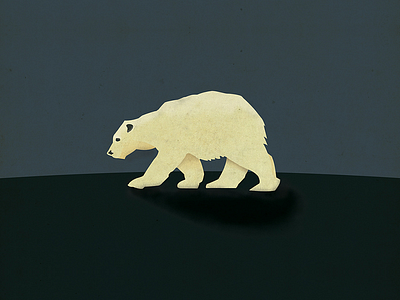 Trotting Polar Bear bear blue childrens book illustration polar polar bear sad texture white